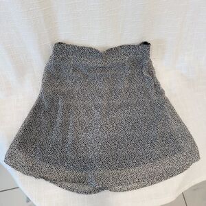 Black and White A-Line Skirt